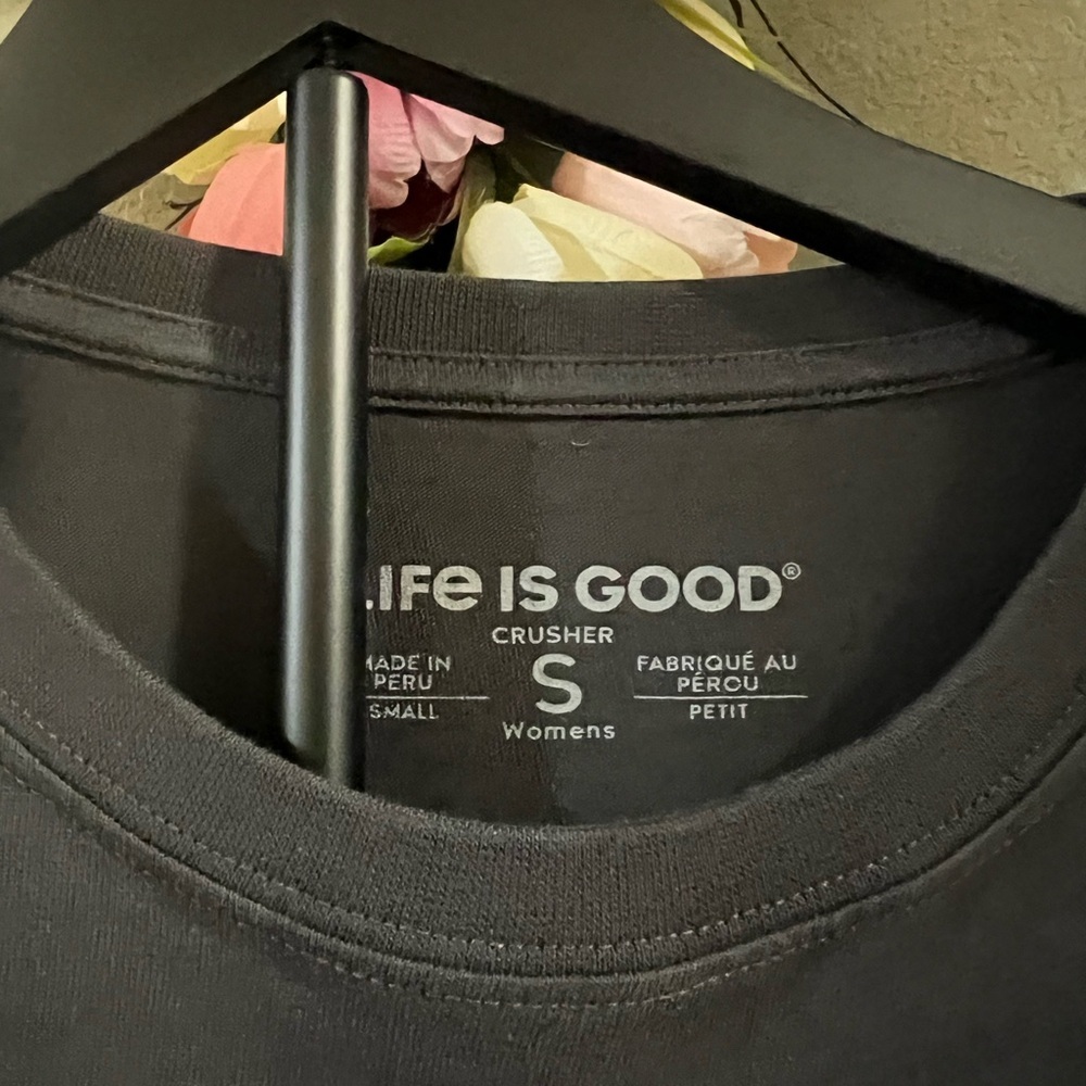 Life Is Good Black Women's Tee “What You Think You Become” Small #032 - Picture 2 of 5